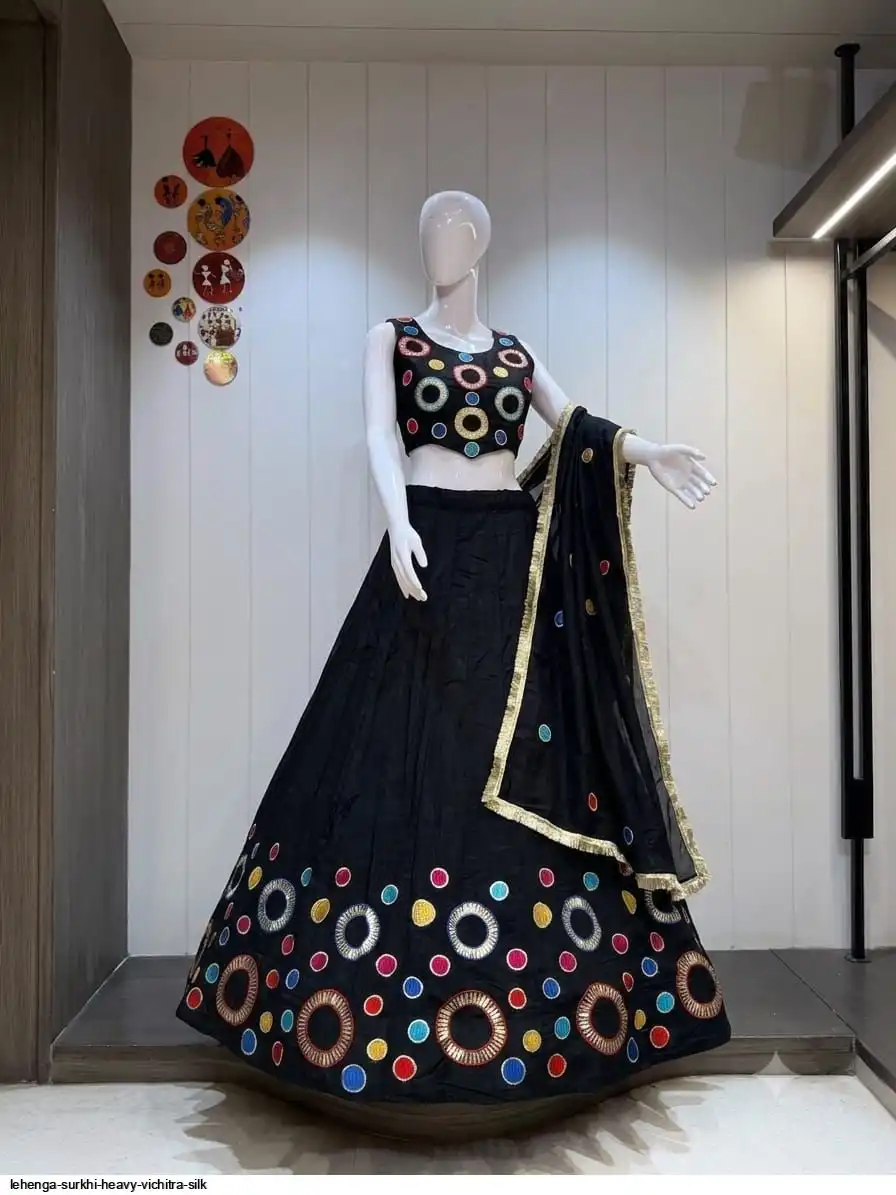LEHENGA SURKHI HEAVY VICHITRA SILK 6