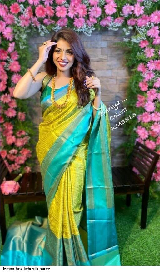 Buy Nilima Silk Handloom Tasar Silk Weaving Design Saree (Lemon Green,  0019) at Amazon.in