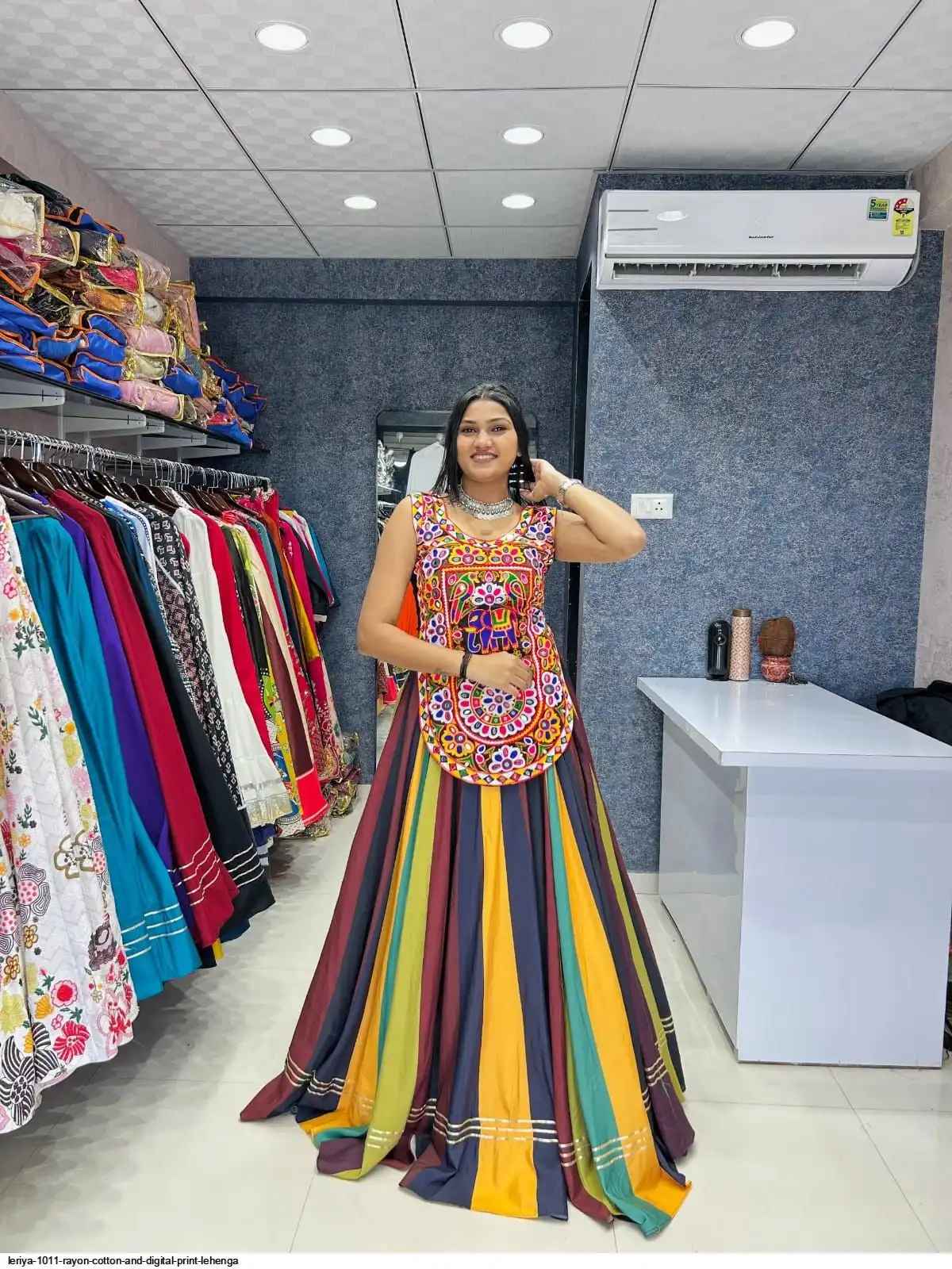 LERIYA 1011 RAYON COTTON AND DIGITAL PRINT LEHENGA 1