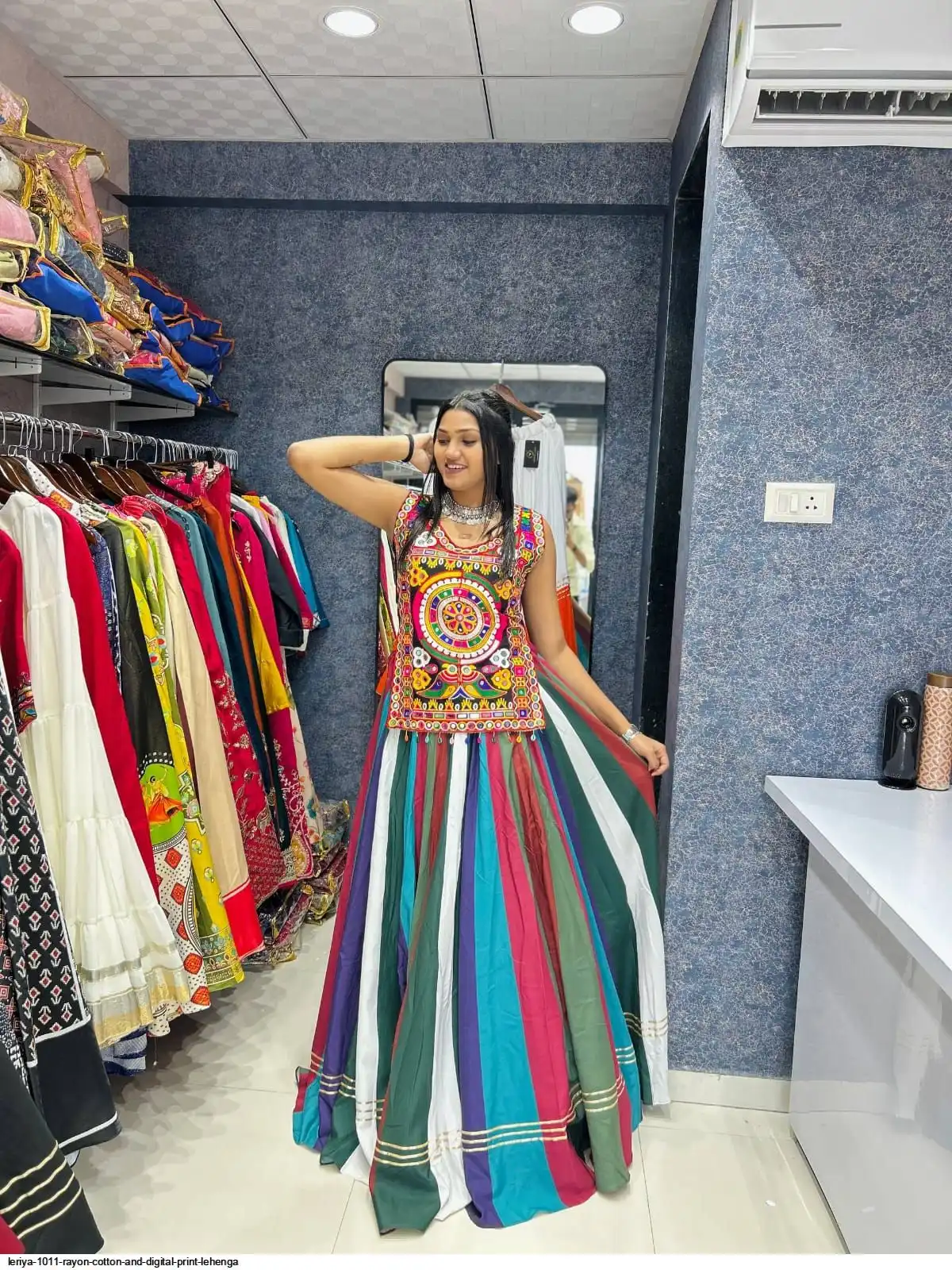 LERIYA 1011 RAYON COTTON AND DIGITAL PRINT LEHENGA 2