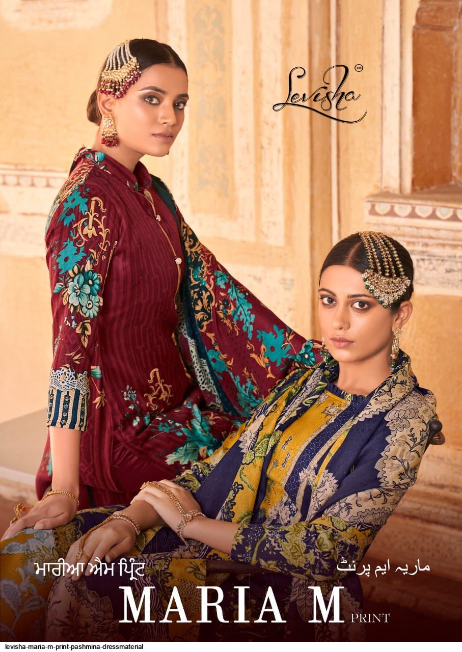 LEVISHA MARIA M PRINT PASHMINA DRESSMATERIAL