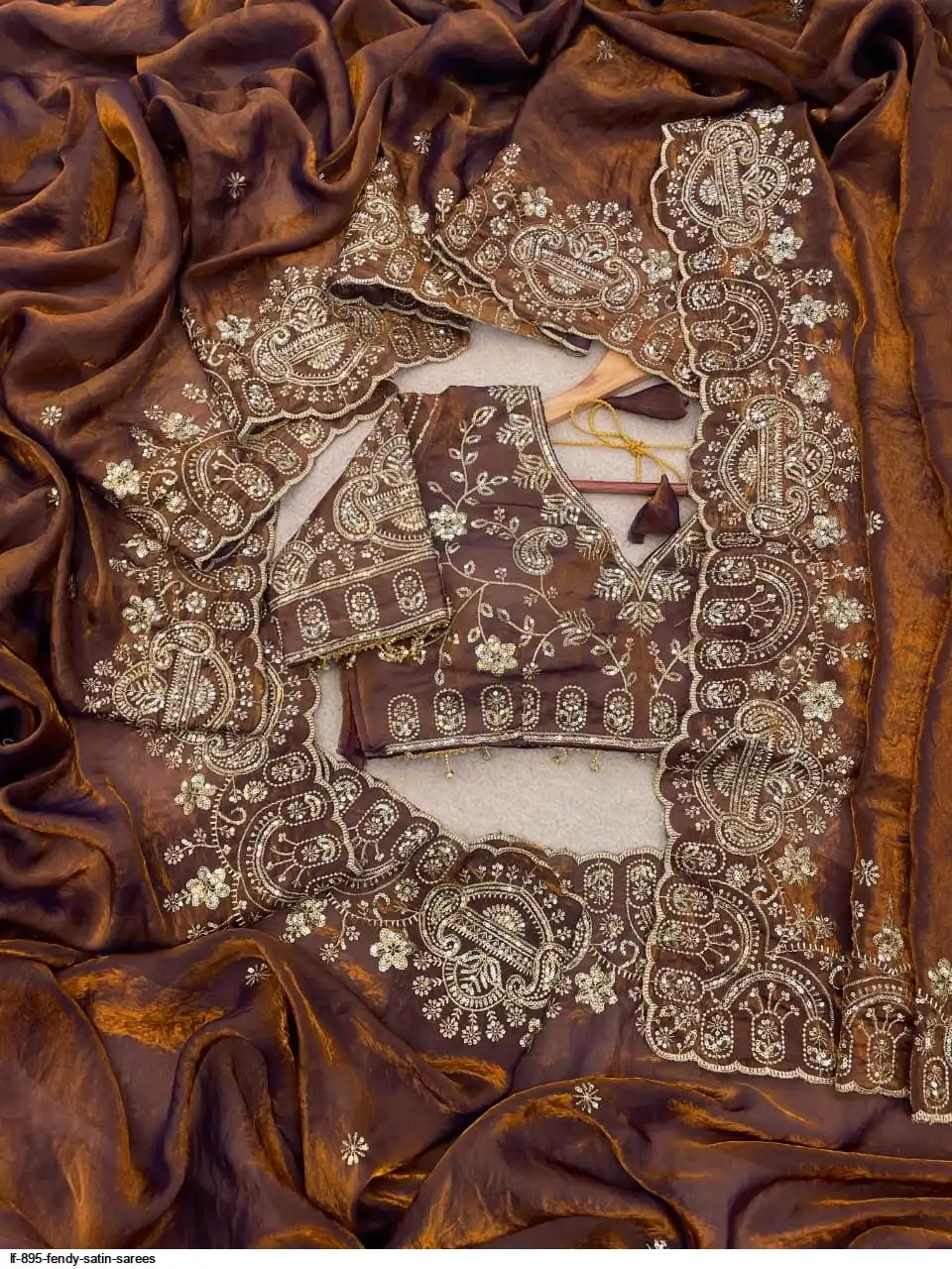 LF 895 FENDY SATIN SAREES C