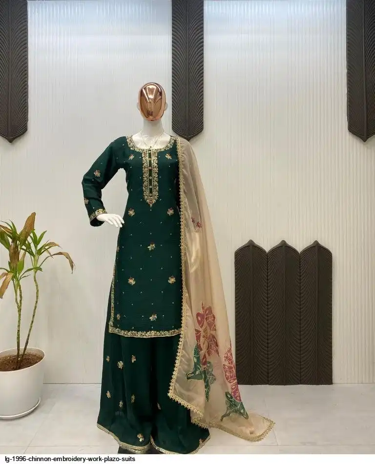 LG 1996 CHINNON EMBROIDERY WORK PLAZO SUITS