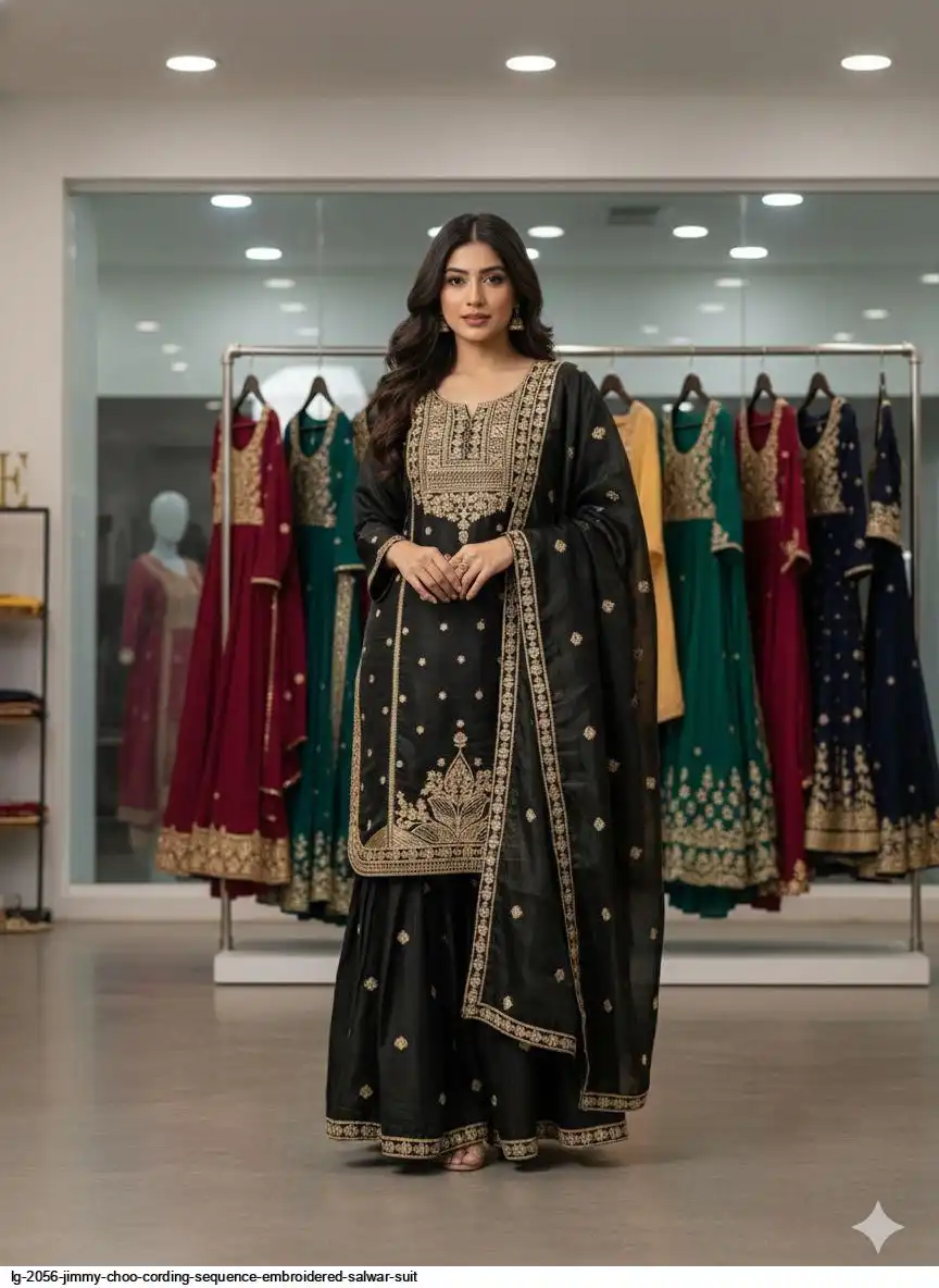 LG 2056 JIMMY CHOO CORDING SEQUENCE EMBROIDERED SALWAR SUIT A