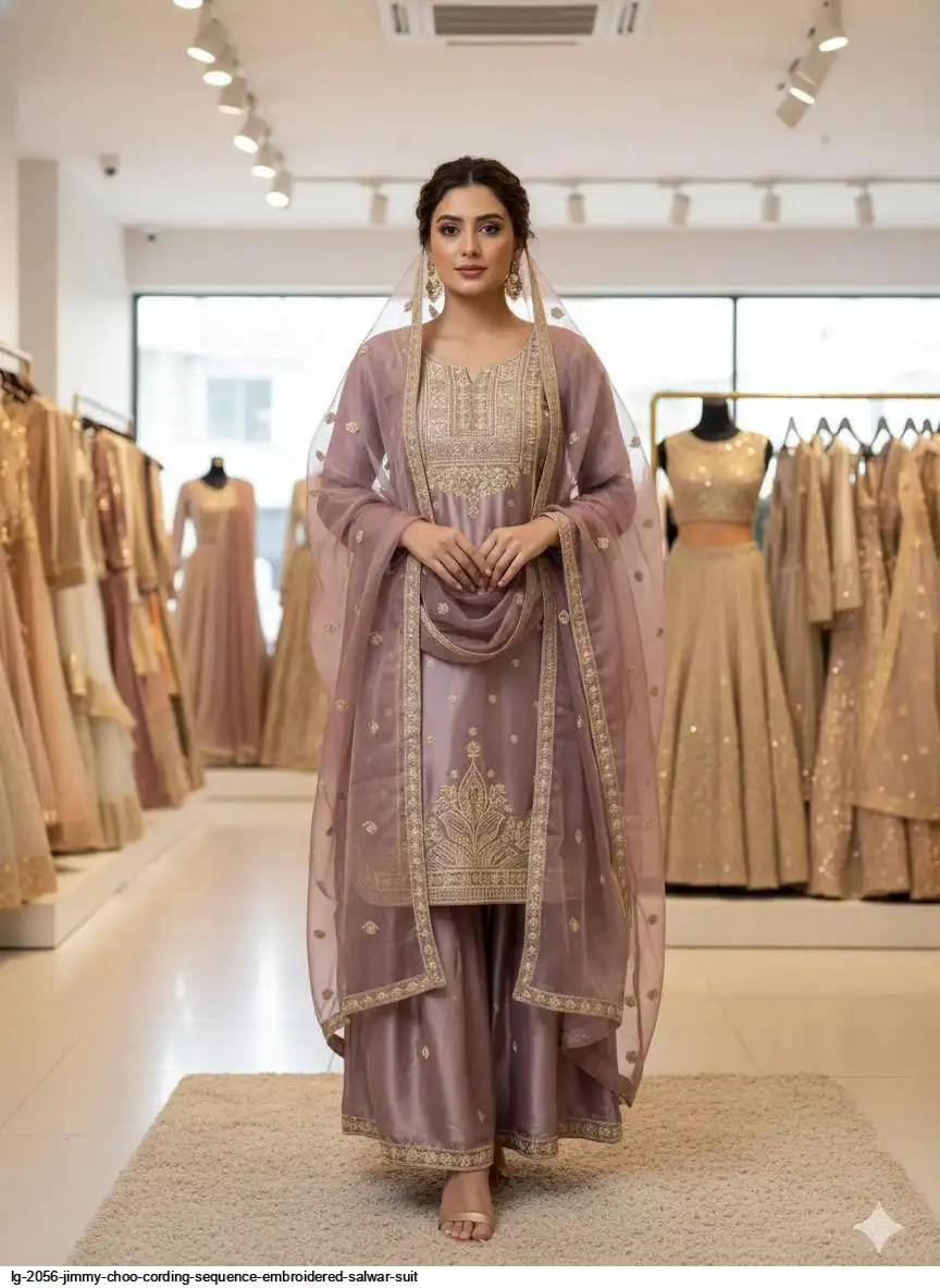 LG 2056 JIMMY CHOO CORDING SEQUENCE EMBROIDERED SALWAR SUIT C