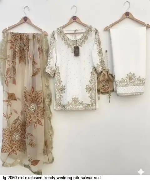 LG 2060 EID EXCLUSIVE TRENDY WEDDING SILK SALWAR SUIT B