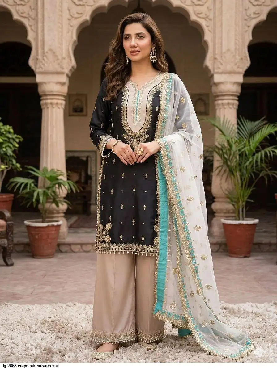 LG 2068 CRAPE SILK SALWARS SUIT 1