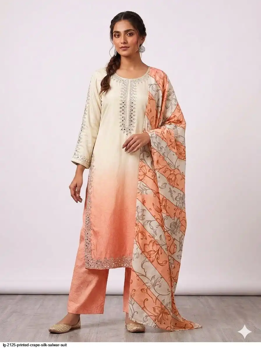 LG 2125 PRINTED CRAPE SILK SALWAR SUIT 1