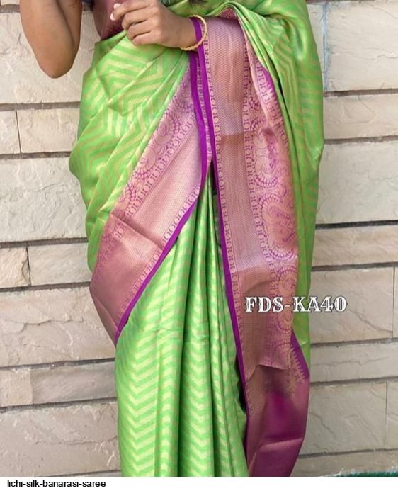 LICHI SILK BANARASI SAREE B