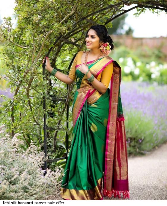 LICHI SILK BANARASI SAREES SALE OFFER G