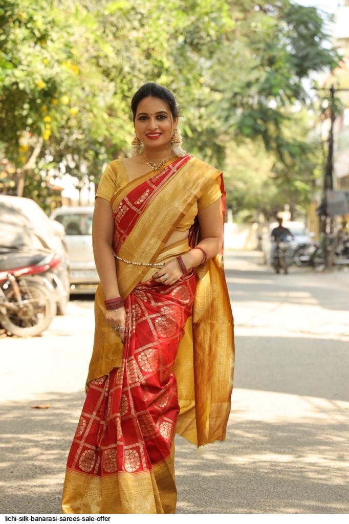 LICHI SILK BANARASI SAREES SALE OFFER C