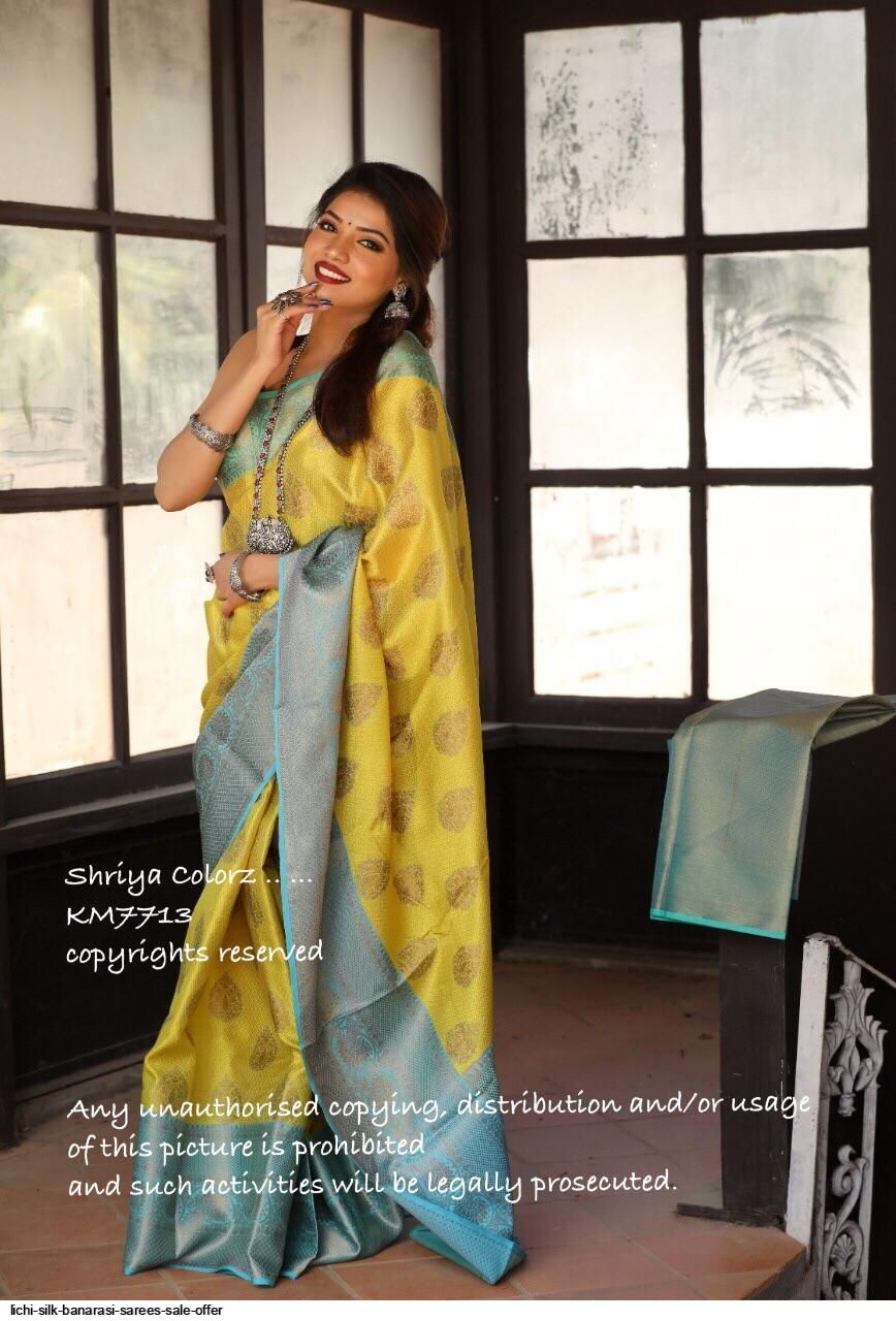 LICHI SILK BANARASI SAREES SALE OFFER E