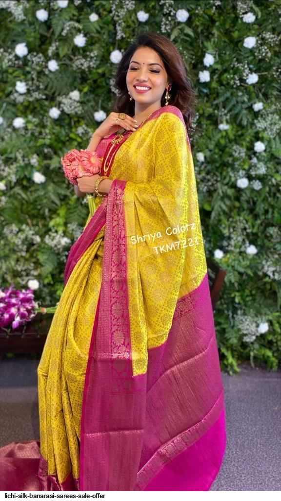 LICHI SILK BANARASI SAREES SALE OFFER B