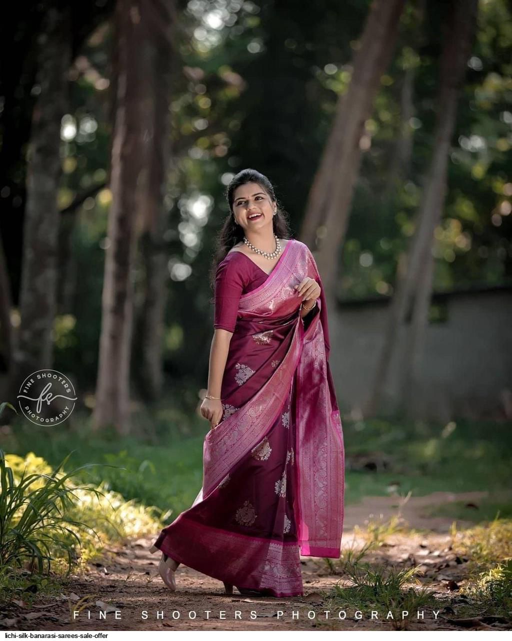 LICHI SILK BANARASI SAREES SALE OFFER J
