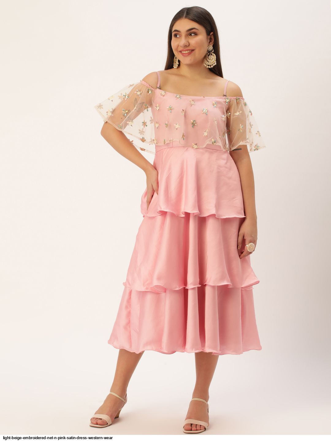 chinese dress ladies Pink Vintage Cowgirl LS Pearl Snap Dress (2T-5T) 2T main image 0