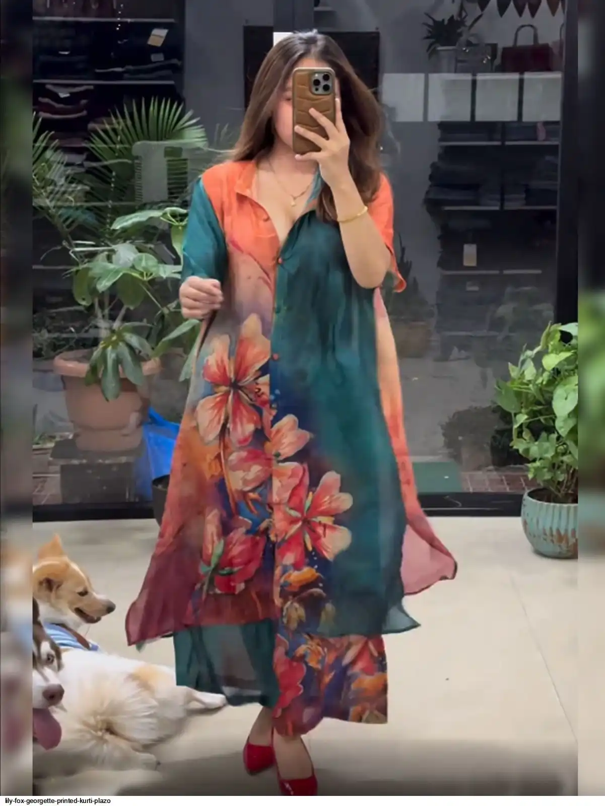 LILY FOX GEORGETTE PRINTED KURTI PLAZO