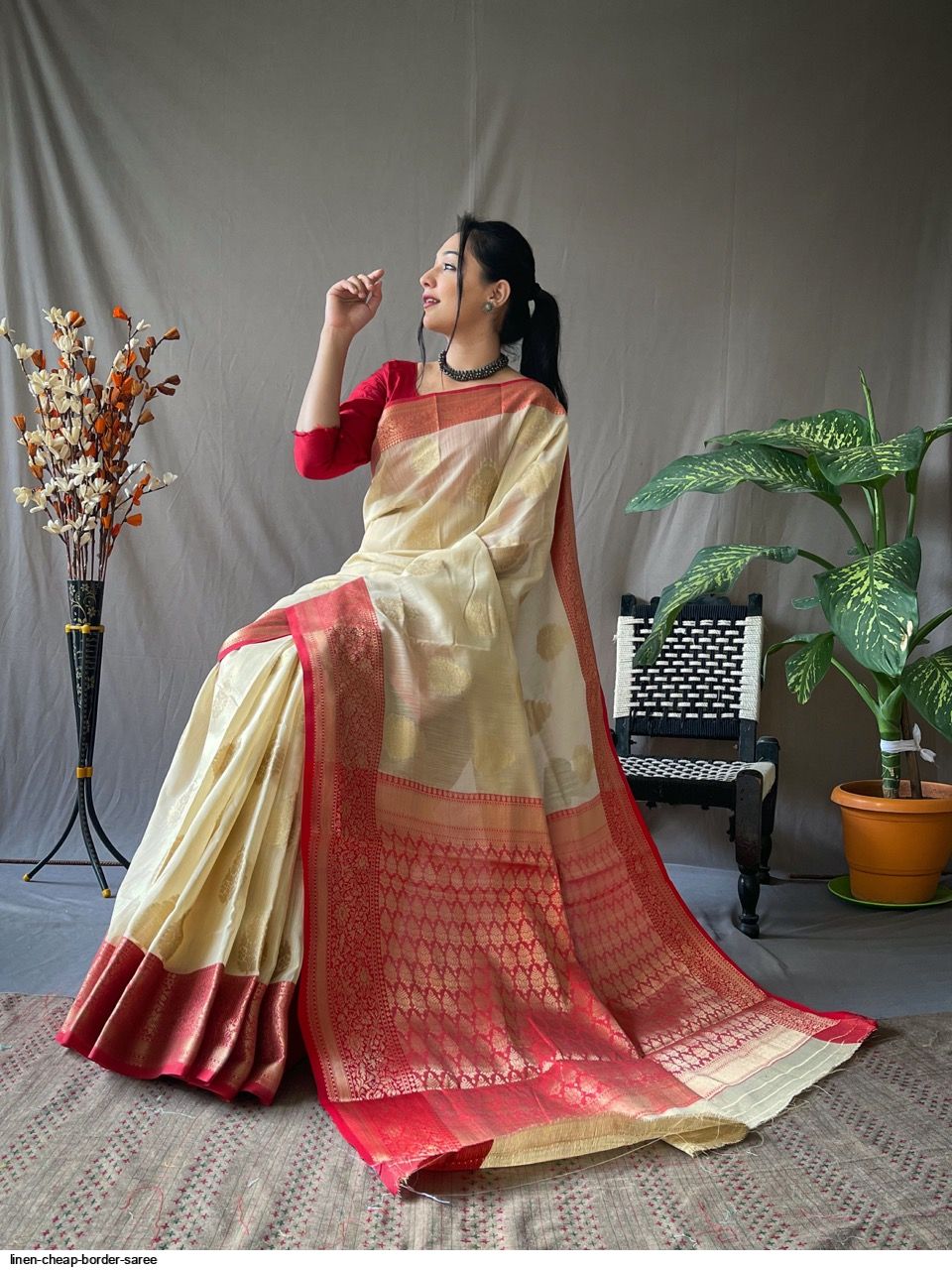 Light weight Saree With Border main image 0