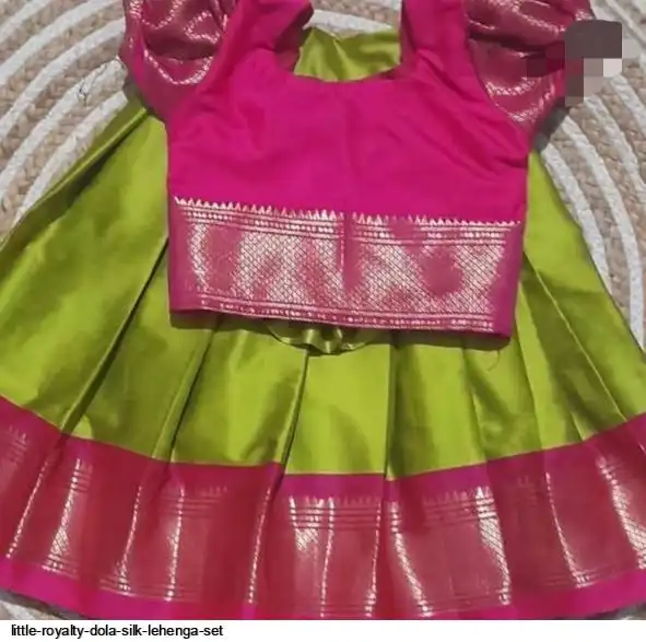 LITTLE ROYALTY DOLA SILK LEHENGA SET D