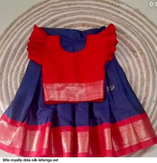 LITTLE ROYALTY DOLA SILK LEHENGA SET A