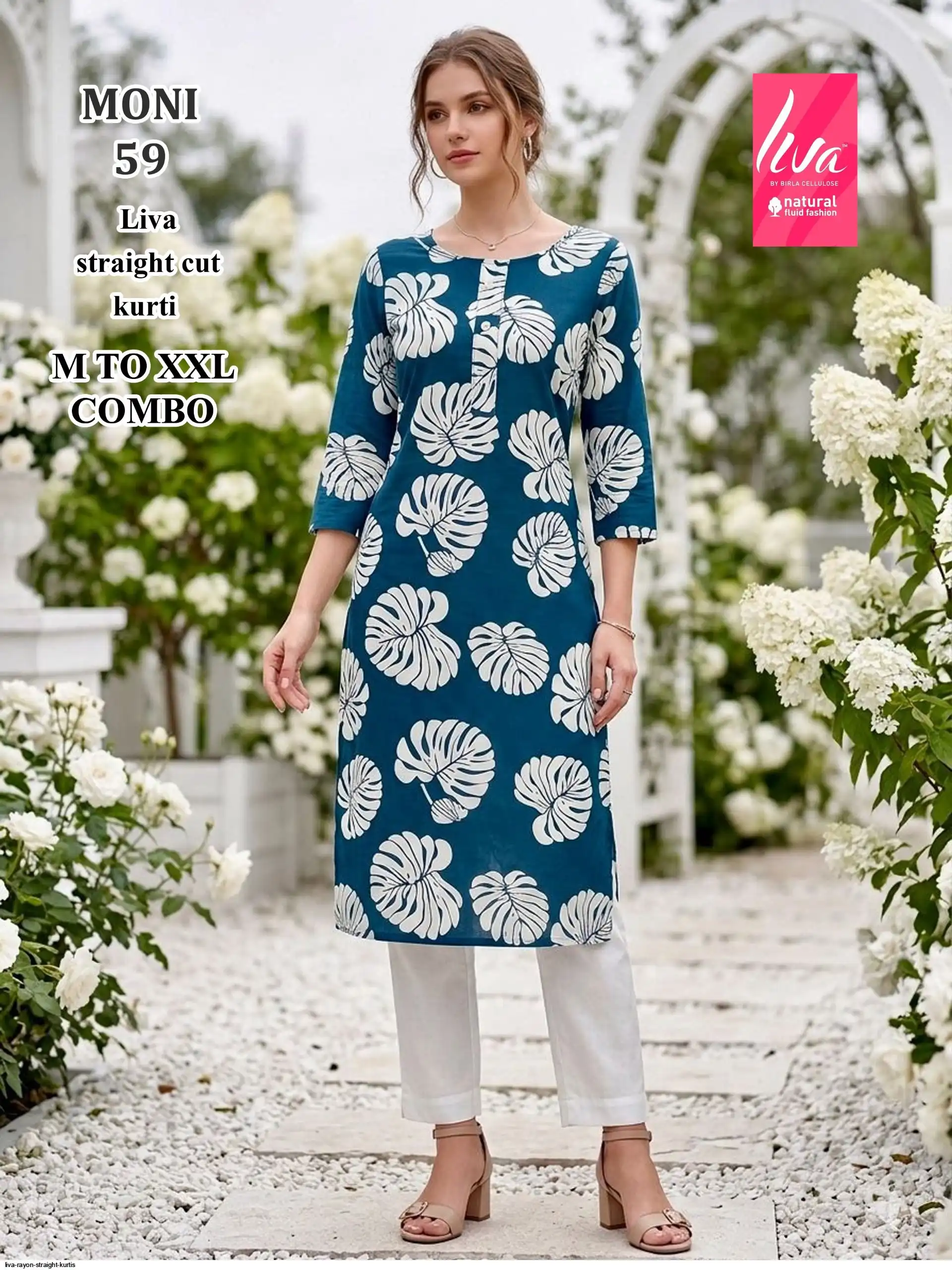 LIVA RAYON STRAIGHT KURTIS MONI 59