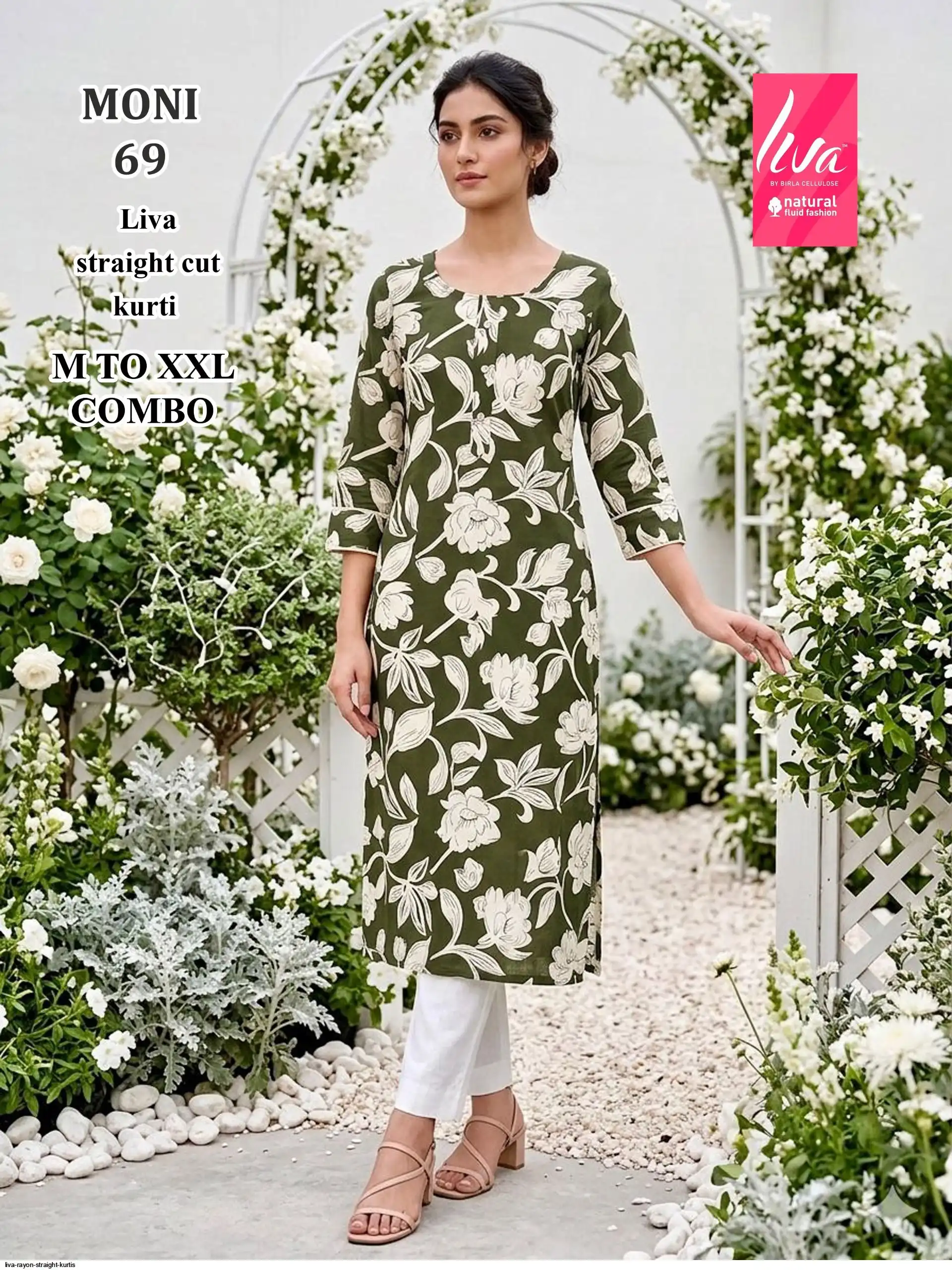 LIVA RAYON STRAIGHT KURTIS MONI 69