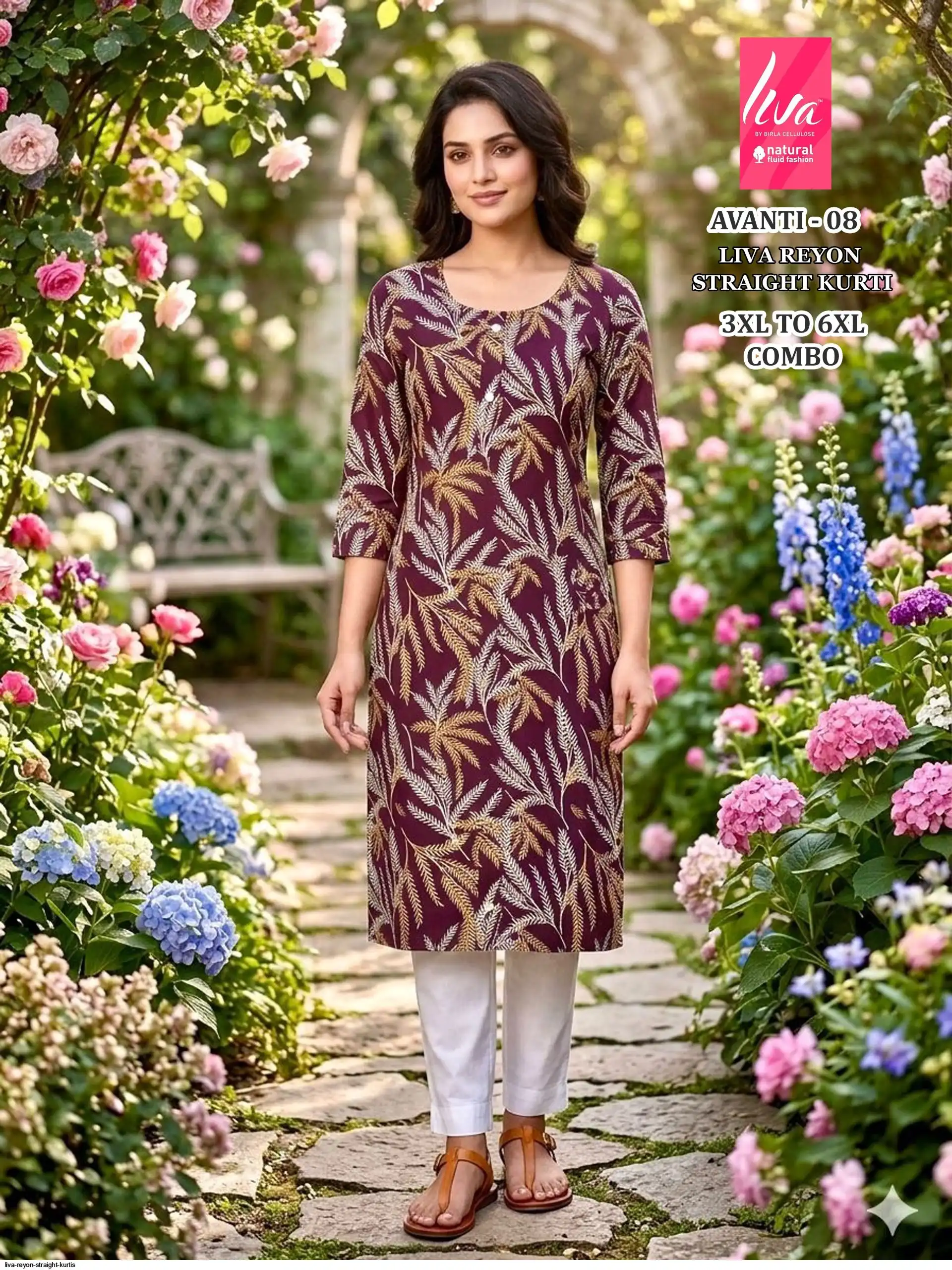 LIVA REYON STRAIGHT KURTIS AVANTI 08