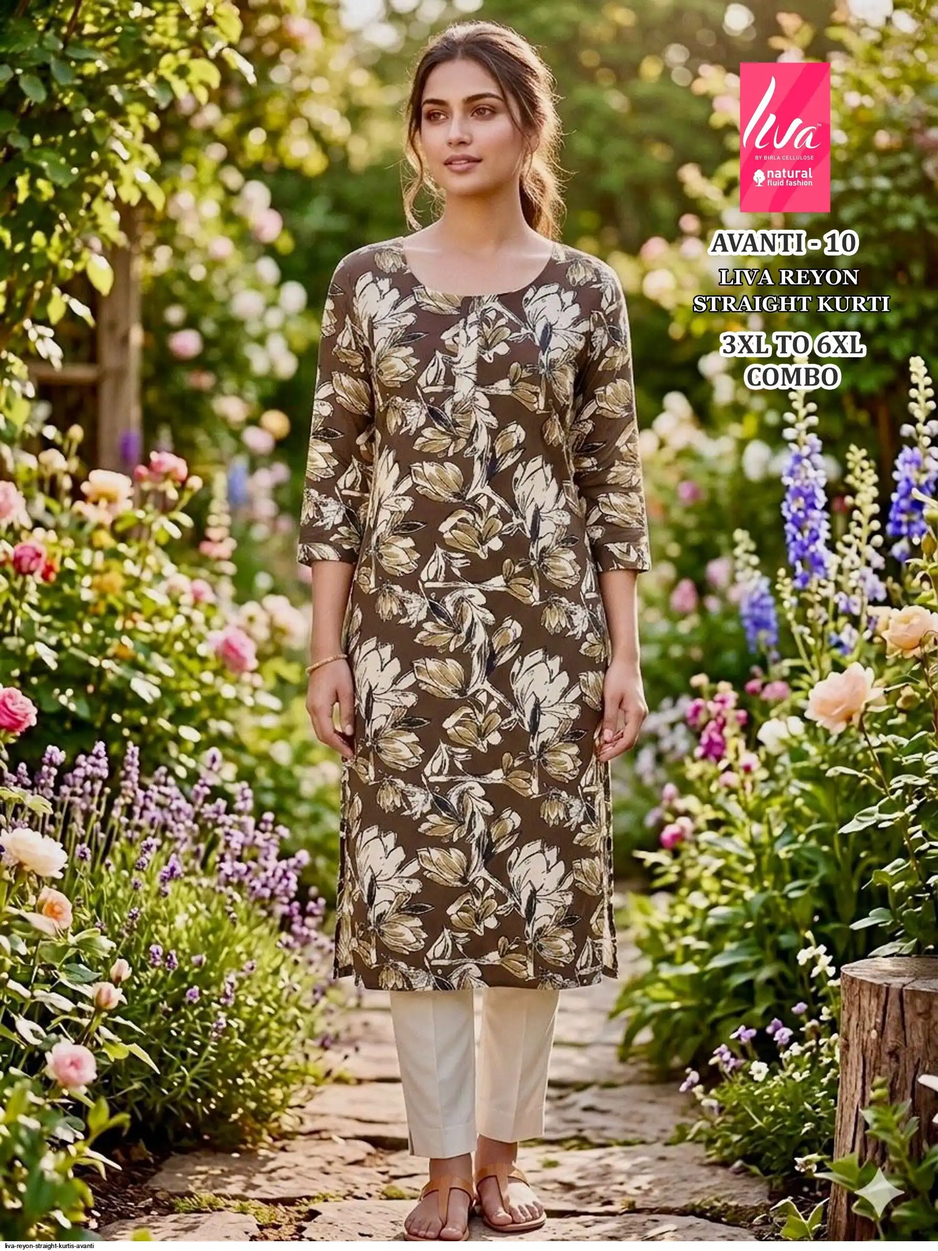 LIVA REYON STRAIGHT KURTIS AVANTI 10