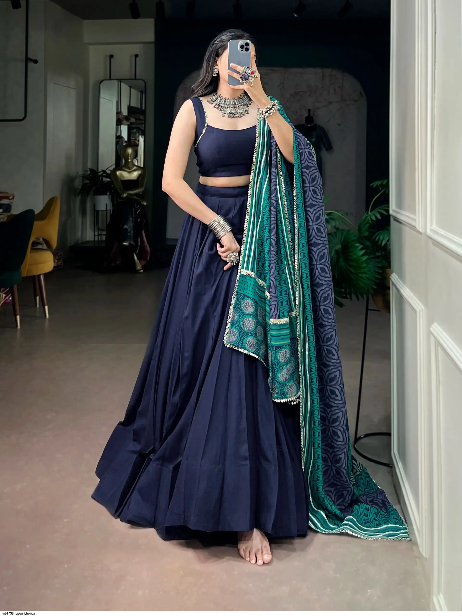 LNB1738 RAYON LEHENGA 3