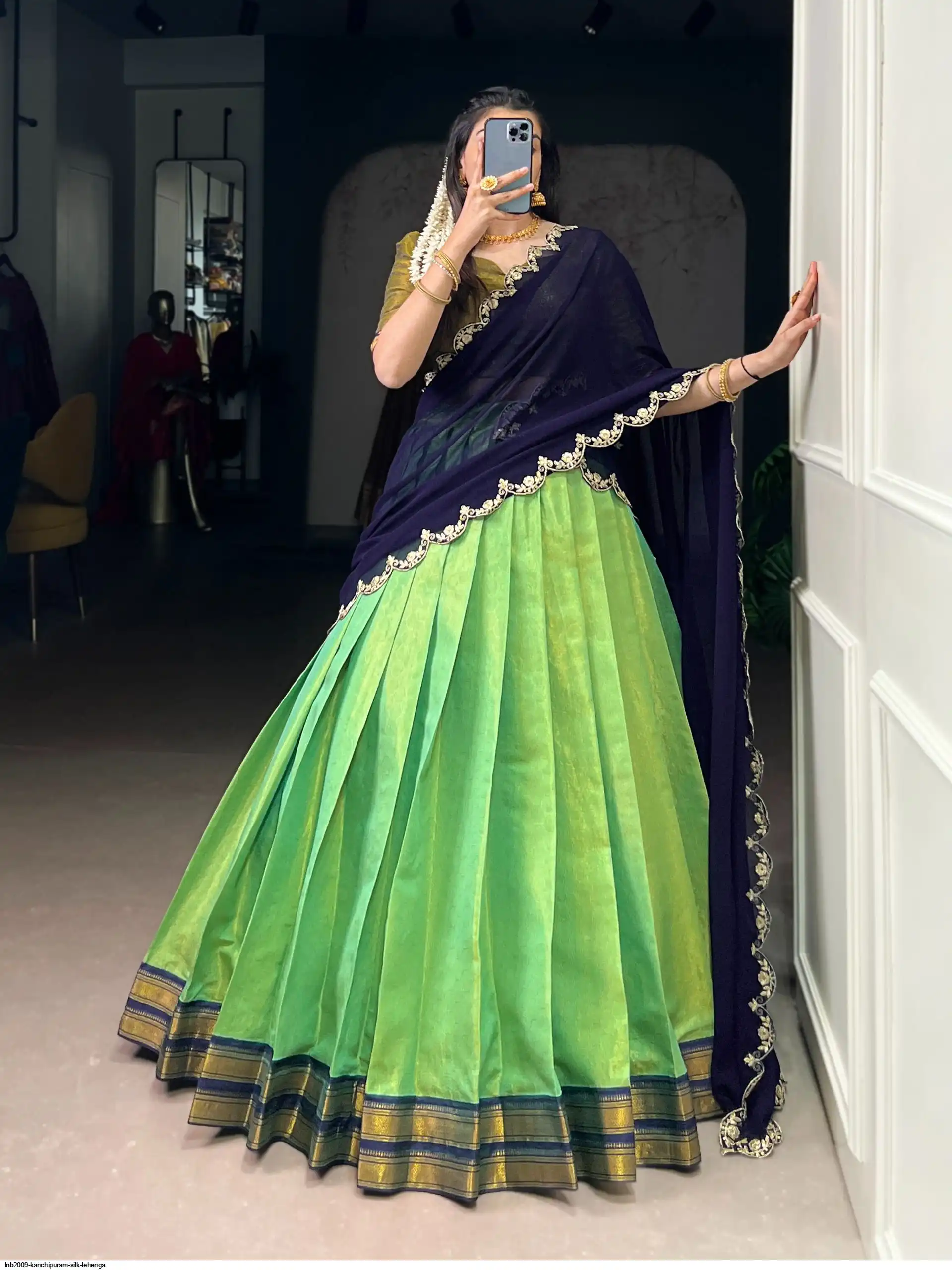 LNB2009 KANCHIPURAM SILK LEHENGA 1