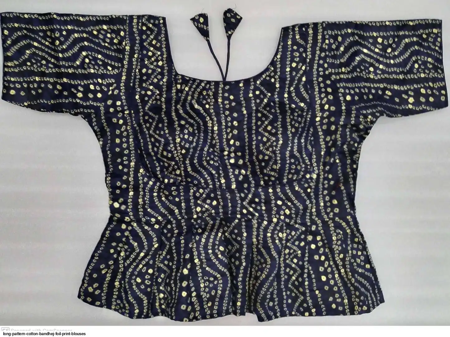 LONG PATTERN COTTON BANDHEJ FOIL PRINT BLOUSES A