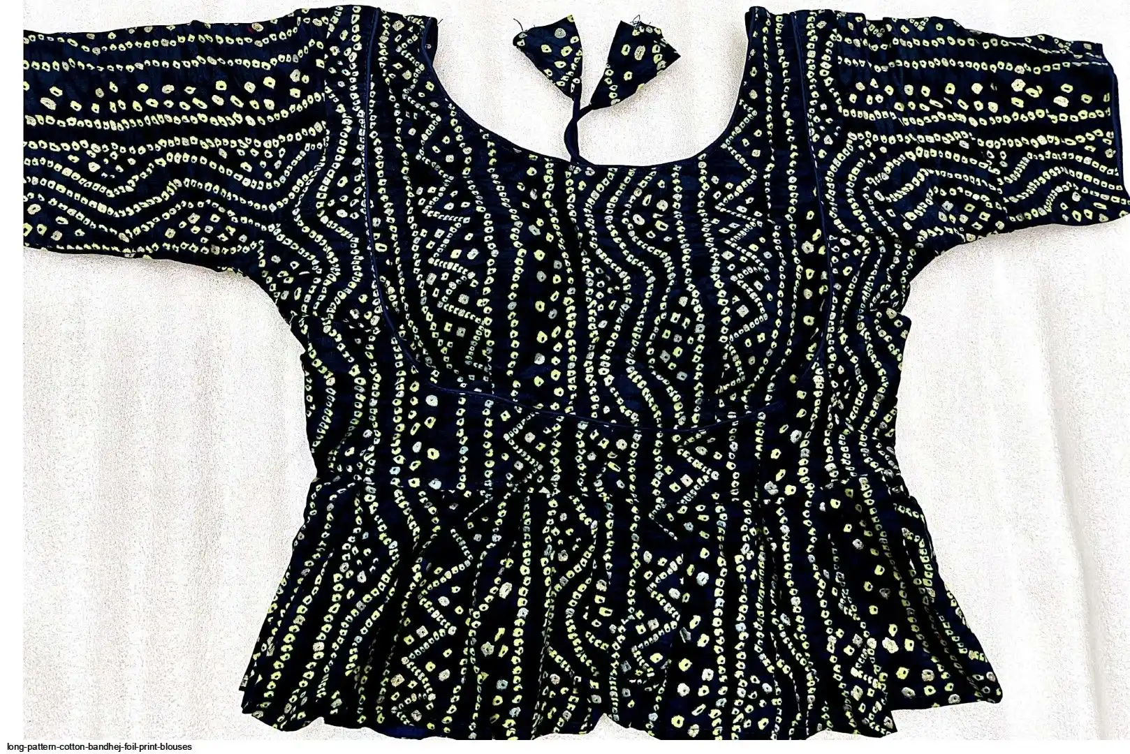 LONG PATTERN COTTON BANDHEJ FOIL PRINT BLOUSES C