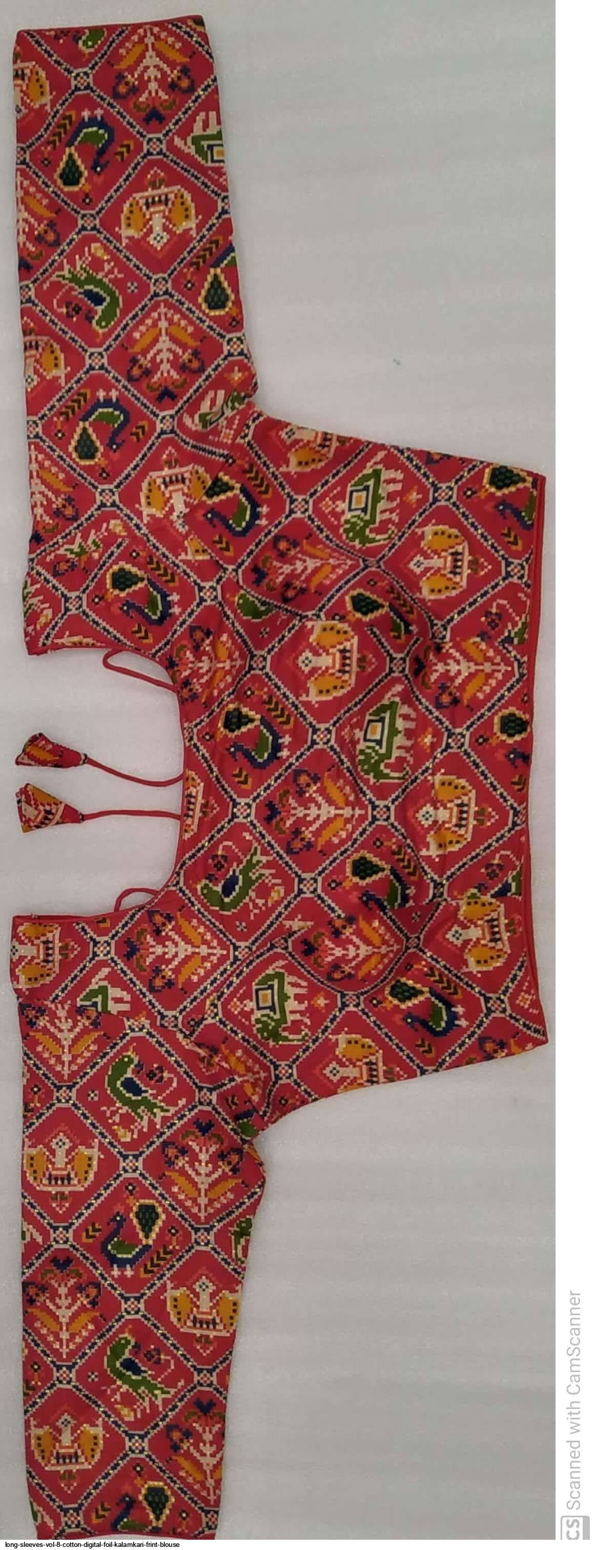 Frint Long Sleeves VOL 8 Cotton Digital Foil Kalamkari Frint BLOUSE