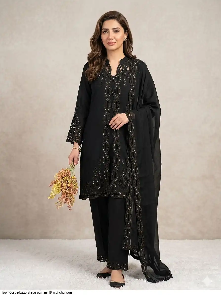 LOOMEERA PLAZZO SHRUG PAIR LM 18 MAL CHANDERI B
