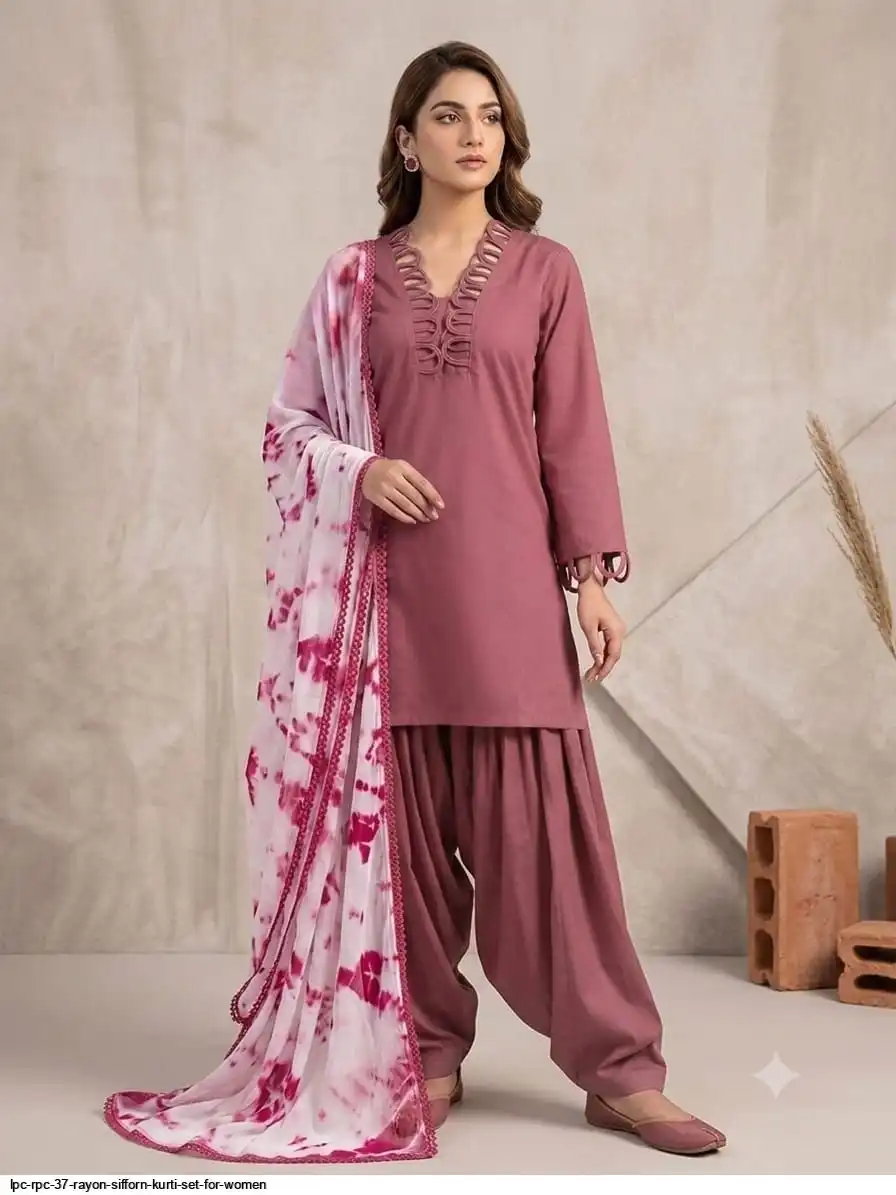 LPC RPC 37 RAYON SIFFORN KURTI SET FOR WOMEN 3