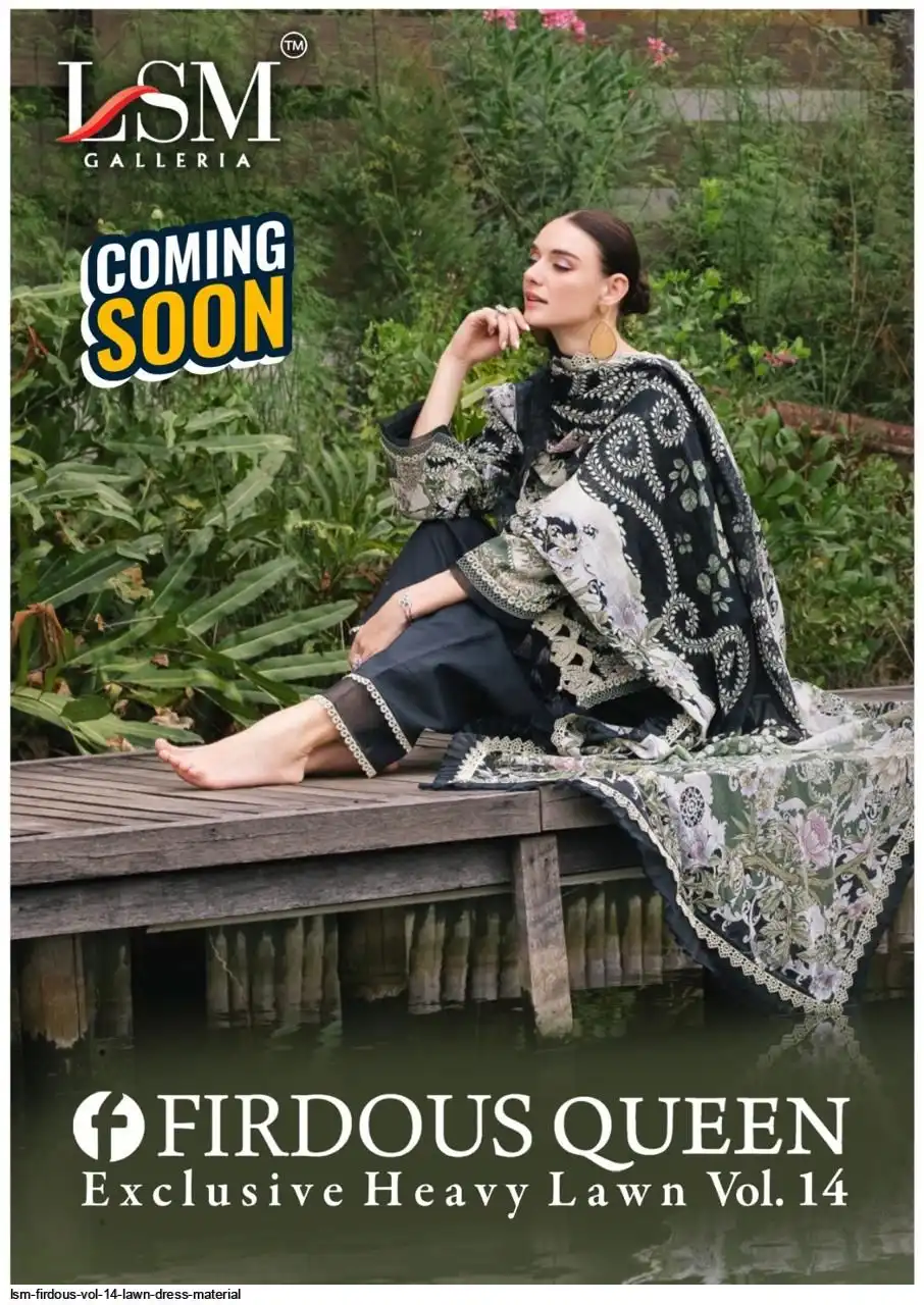 lsm 14 LSM FIRDOUS VOL 14 LAWN DRESS MATERIAL