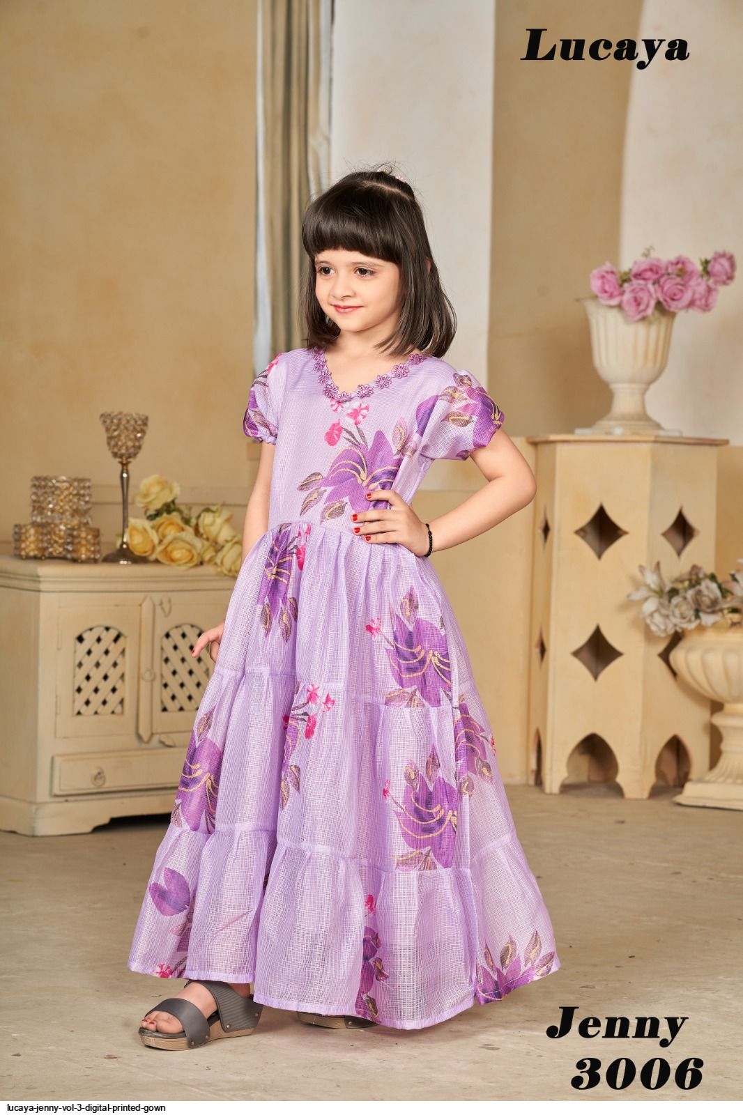 LUCAYA JENNY VOL 3 DIGITAL PRINTED GOWN 3006