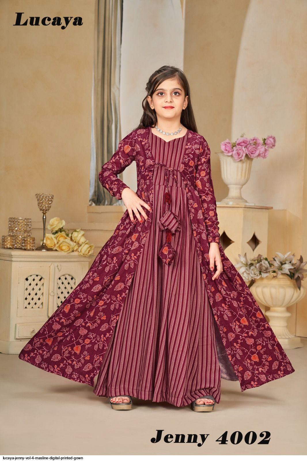 LUCAYA JENNY VOL 4 MASLINE DIGITAL PRINTED GOWN 4002