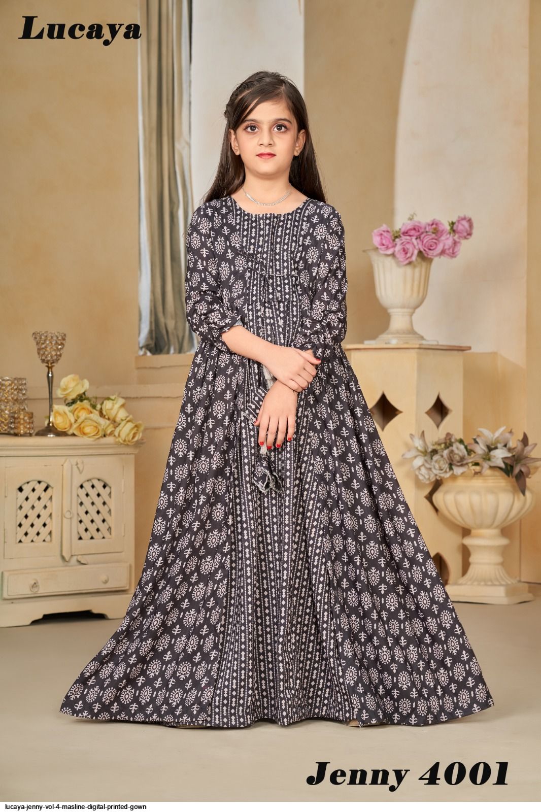 LUCAYA JENNY VOL 4 MASLINE DIGITAL PRINTED GOWN 4001