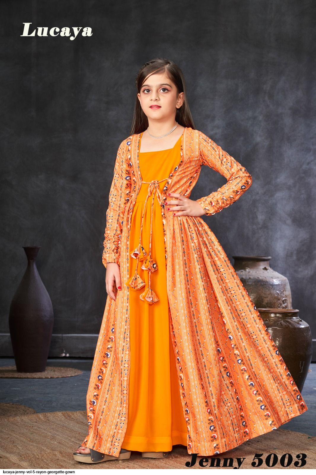 LUCAYA JENNY VOL 5 RAYON GEORGETTE GOWN 5003