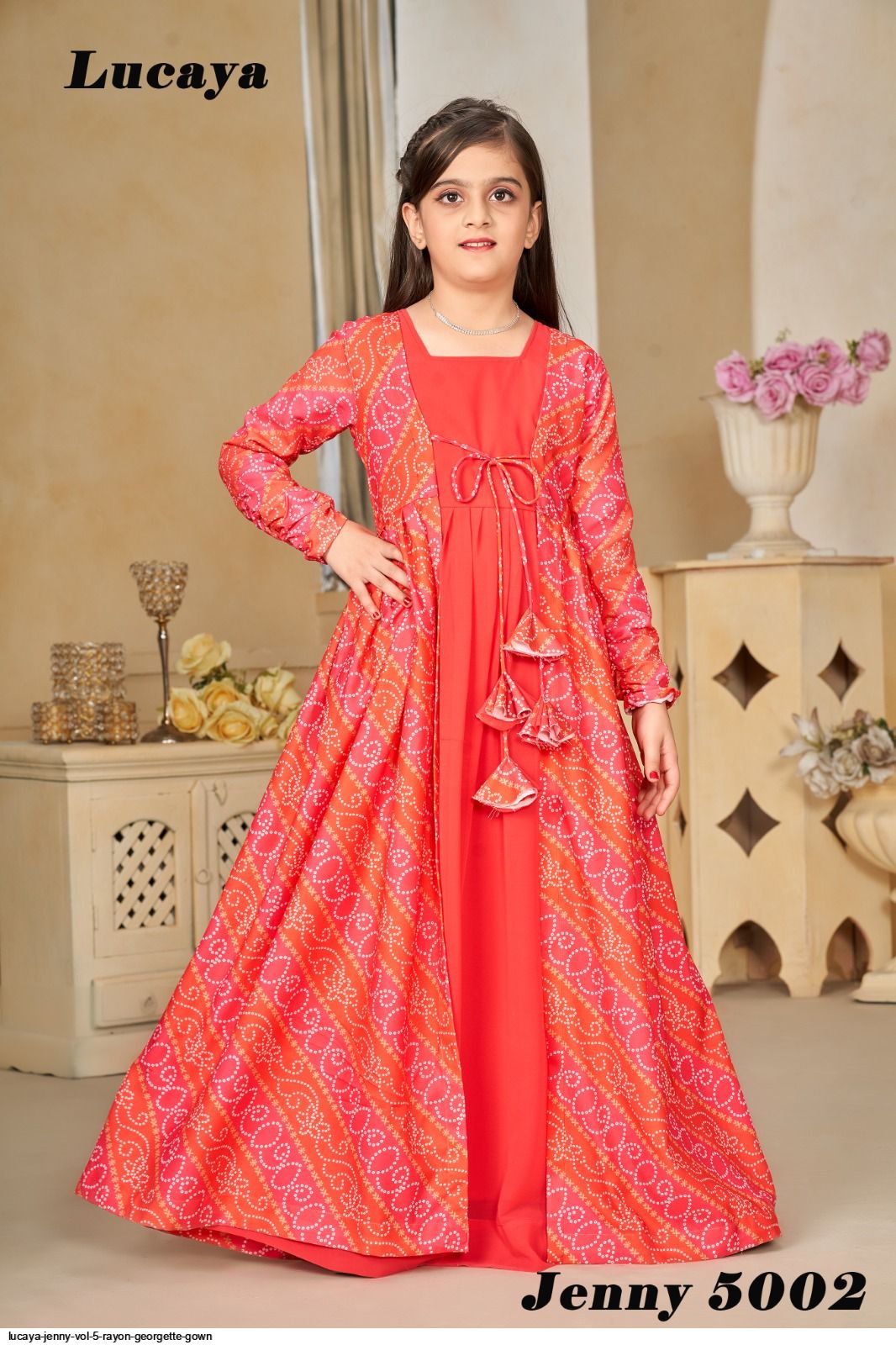LUCAYA JENNY VOL 5 RAYON GEORGETTE GOWN 5002