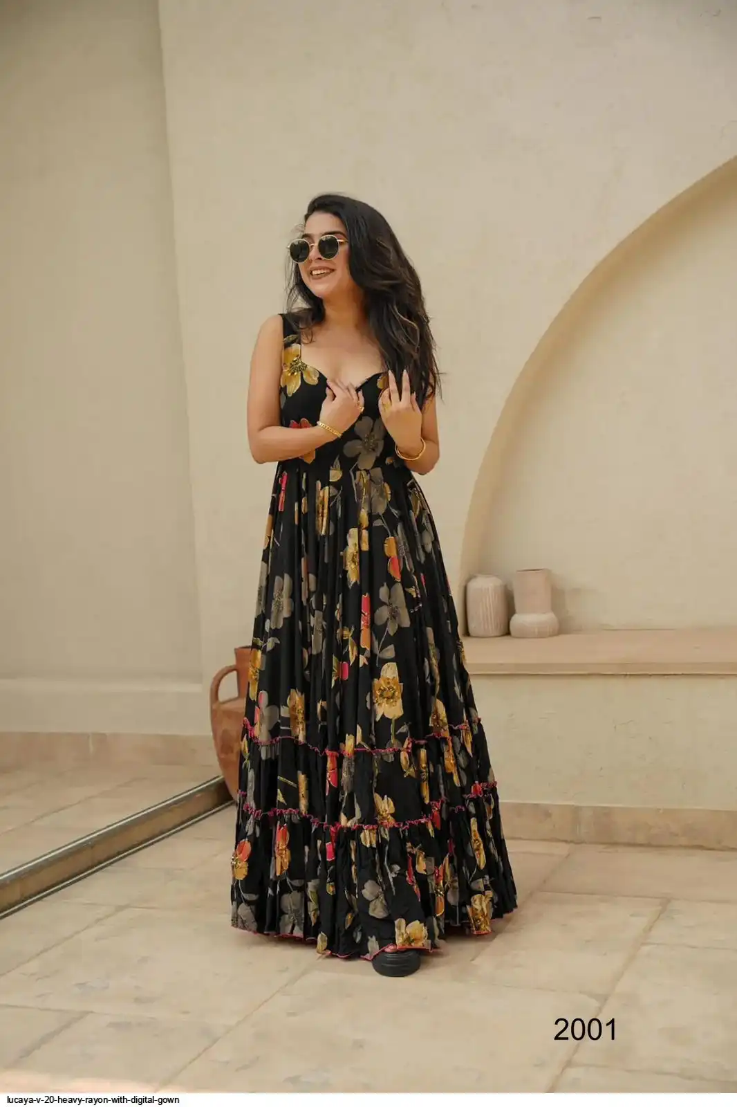 LUCAYA V 20 HEAVY RAYON WITH DIGITAL GOWN 1