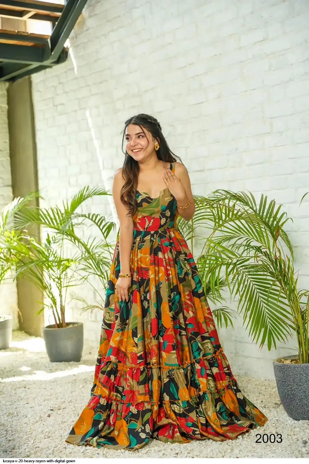 LUCAYA V 20 HEAVY RAYON WITH DIGITAL GOWN 3