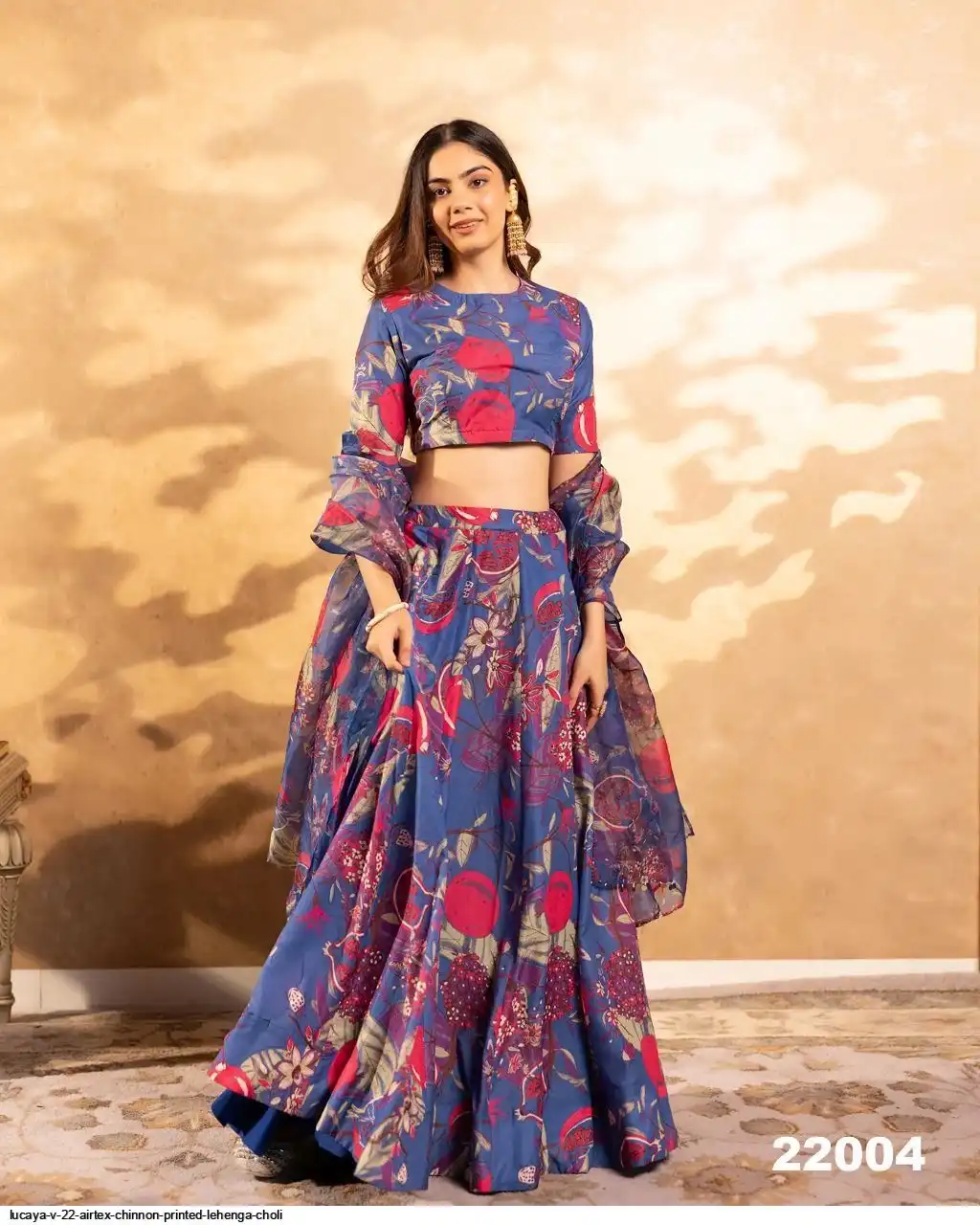 LUCAYA V 22 AIRTEX CHINNON PRINTED LEHENGA CHOLI 22004