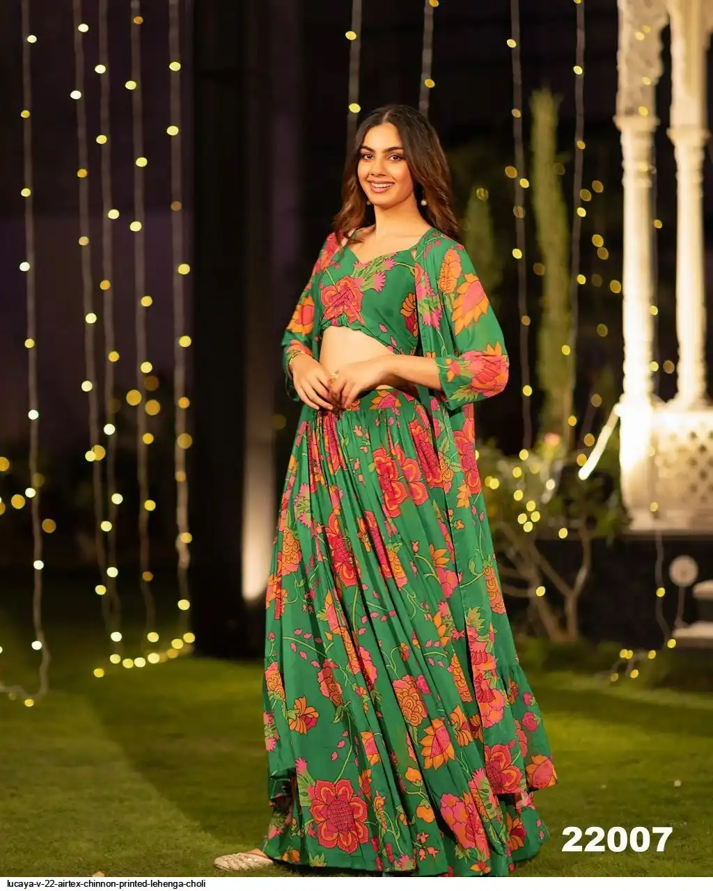 LUCAYA V 22 AIRTEX CHINNON PRINTED LEHENGA CHOLI 22007