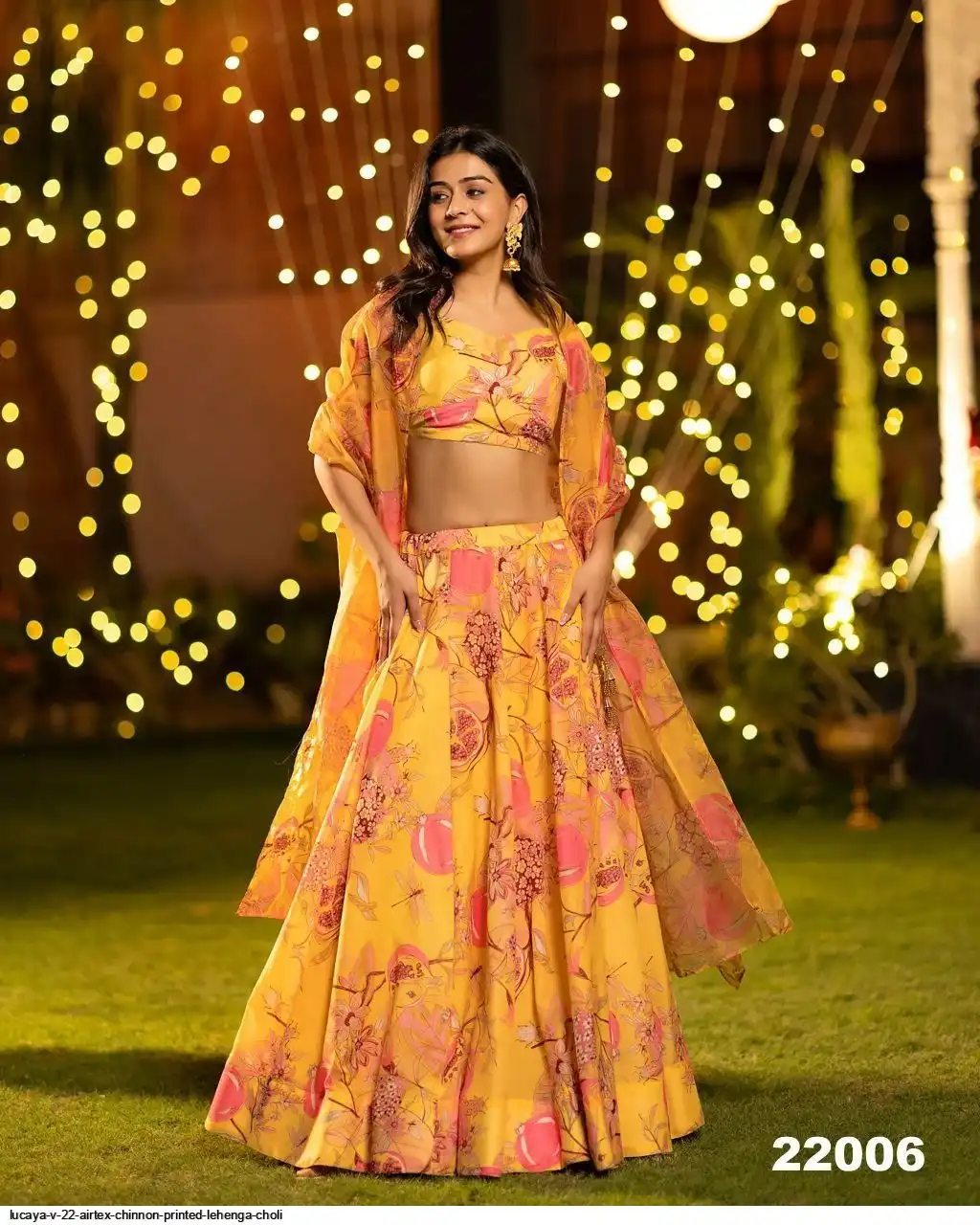 LUCAYA V 22 AIRTEX CHINNON PRINTED LEHENGA CHOLI 22006