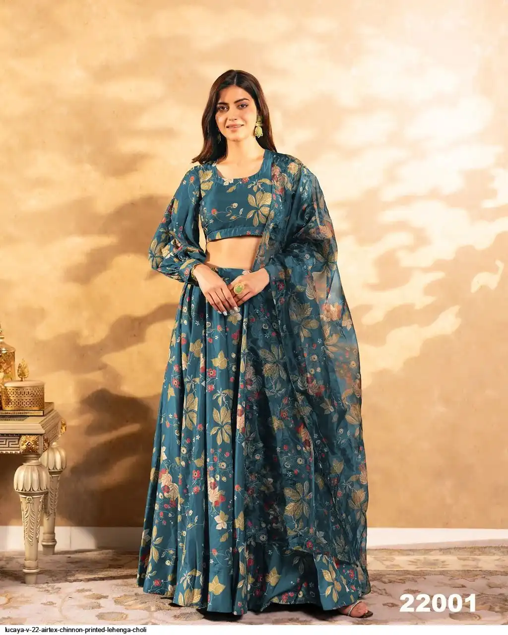 LUCAYA V 22 AIRTEX CHINNON PRINTED LEHENGA CHOLI 22001