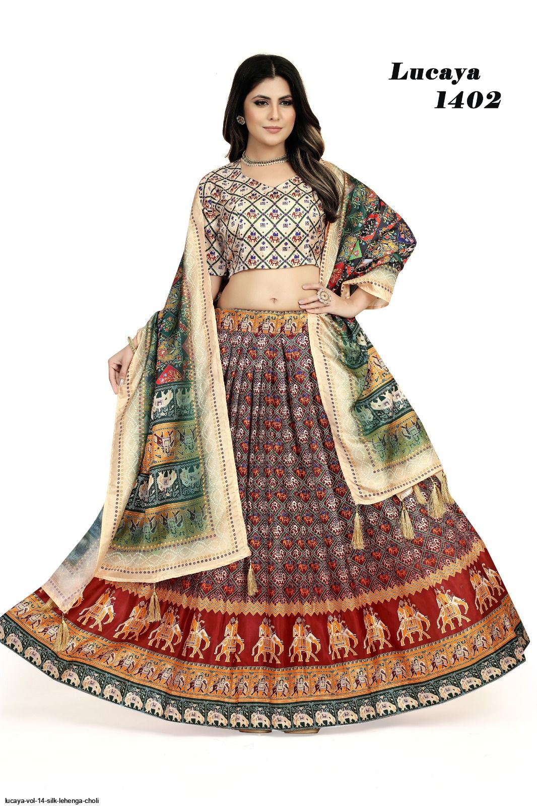 LUCAYA VOL 14 SILK LEHENGA CHOLI 1402