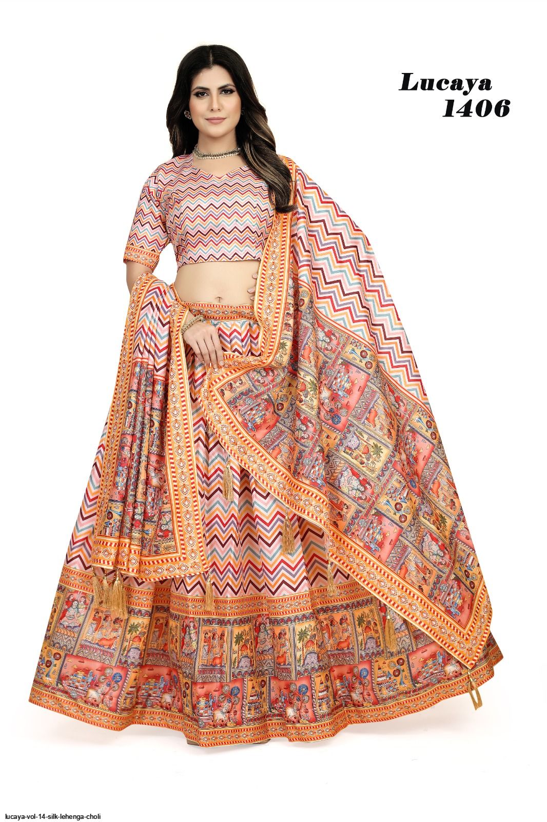 LUCAYA VOL 14 SILK LEHENGA CHOLI 1406