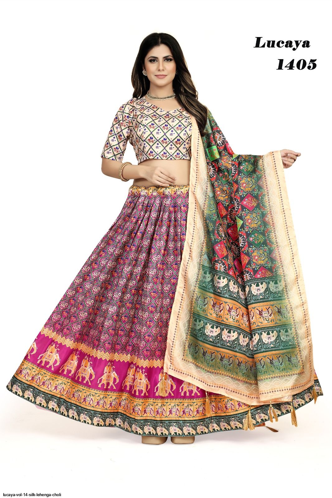 LUCAYA VOL 14 SILK LEHENGA CHOLI 1405