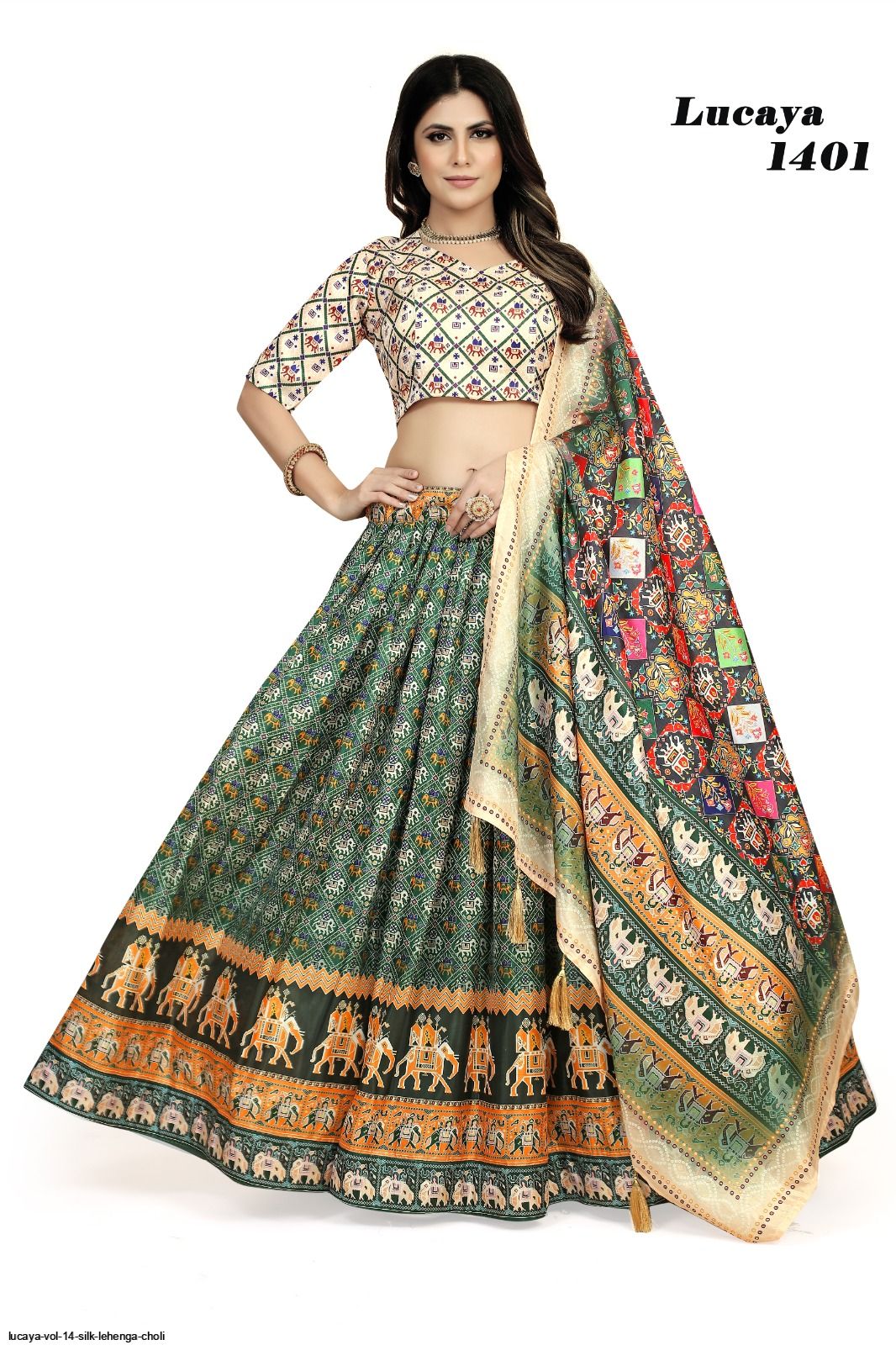 LUCAYA VOL 14 SILK LEHENGA CHOLI 1401